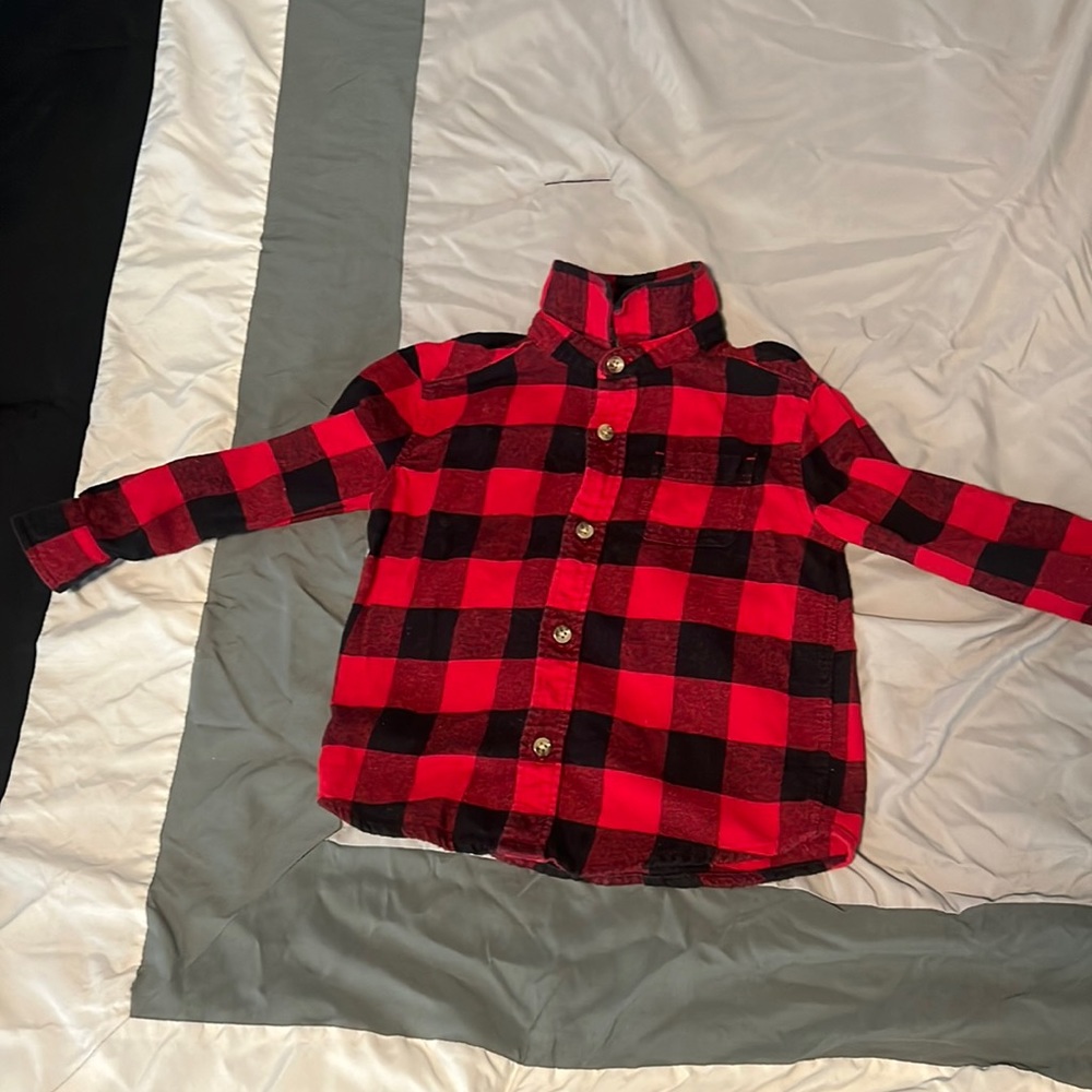 Red and black flannel lumber jack shirt